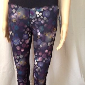 Jessica Watercolor Leggings Back ZIP Pocket NWT